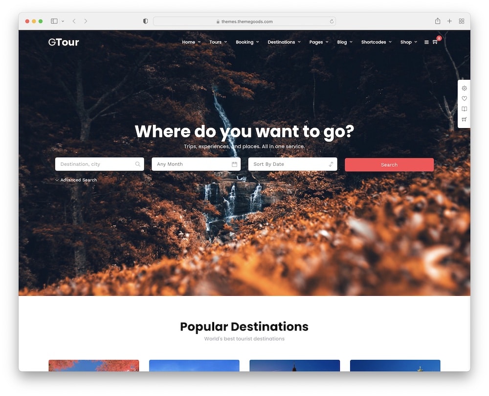 grand tour travel agency wordpress theme