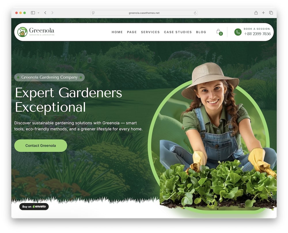 greenola wordpress theme one click demo install