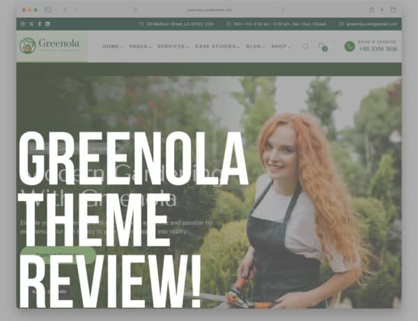 greenola wordpress gardening and landscaping theme review