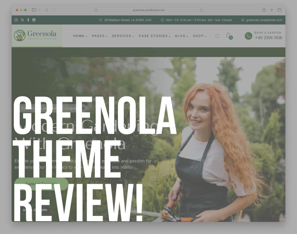 greenola wordpress gardening and landscaping theme review