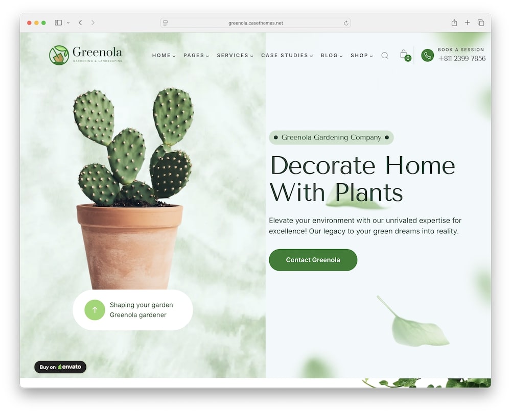 greenola wordpress theme test
