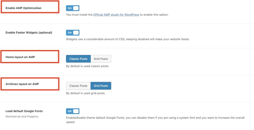 groovy theme amp support