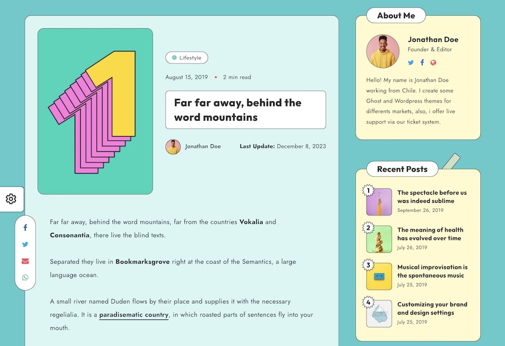 groovy theme modern layout options