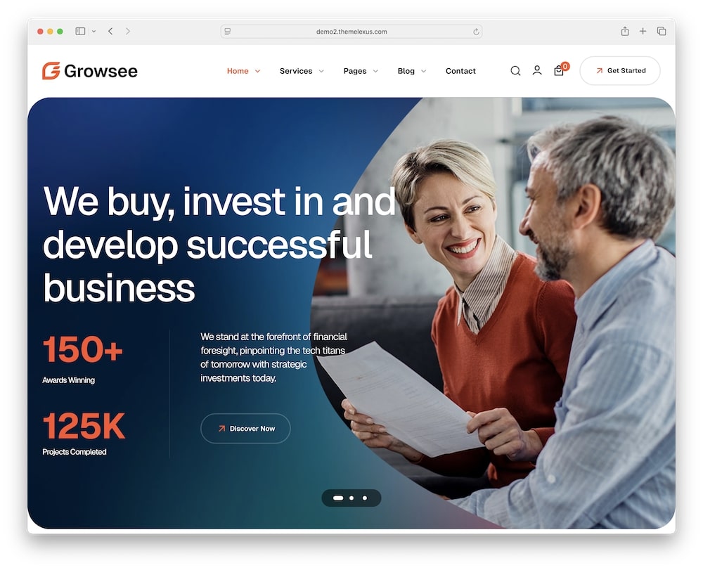 growsee wordpress business consulting investment theme
