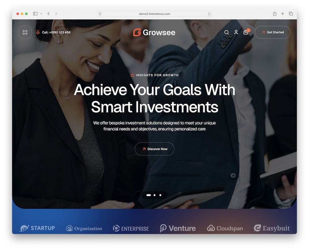 growsee wordpress theme one click demo import