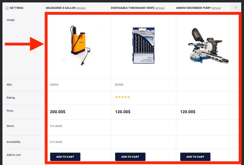 hardware product comparison