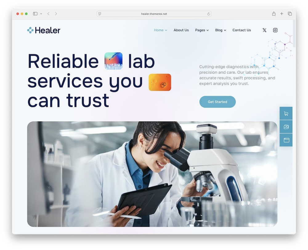 healer wordpress theme test 1