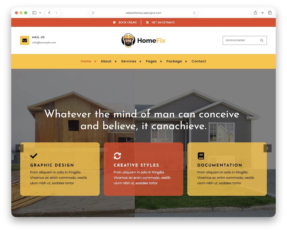 homefix garage door repair wordpress theme