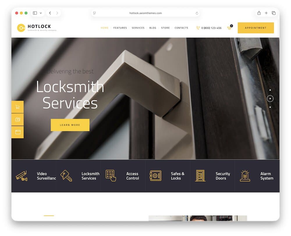 hotlock wordpress locksmith theme