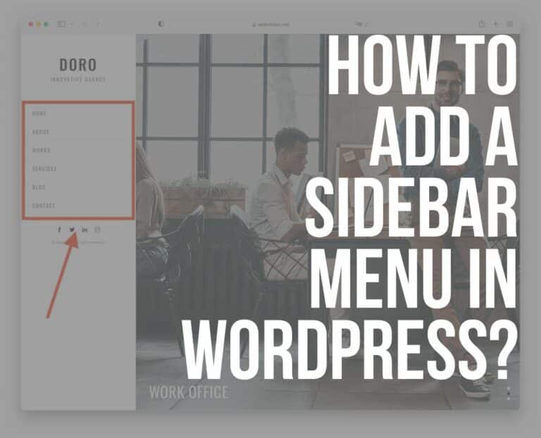 How To Add A Sidebar Menu In WordPress? ULTIDA