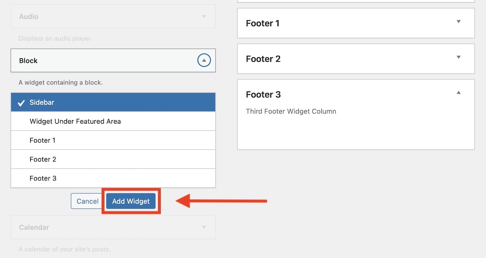 how to add widgets in wordpress
