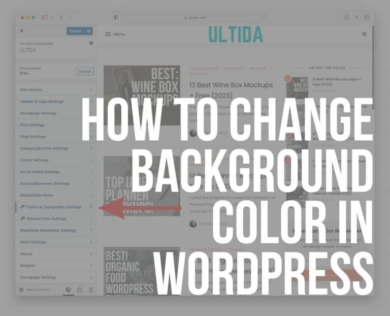 How To Change Background Color In WordPress? - ULTIDA