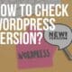 how to check wordpress version