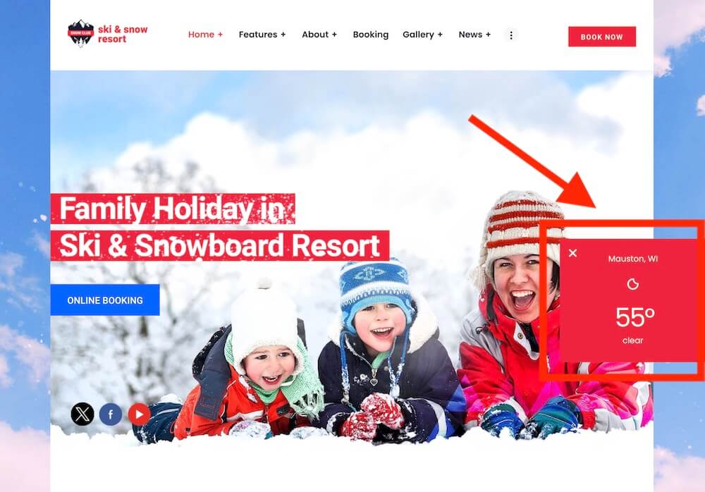 how to make a ski resort website more practical