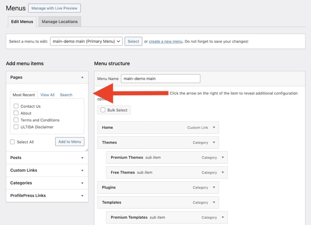 how to set up your multi column wordpress menu
