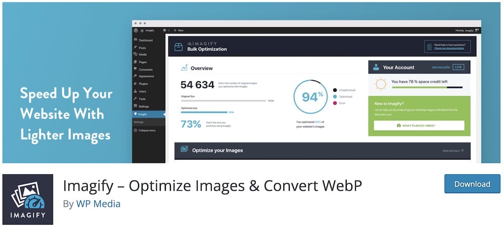 imagify wordpress image optimization plugin