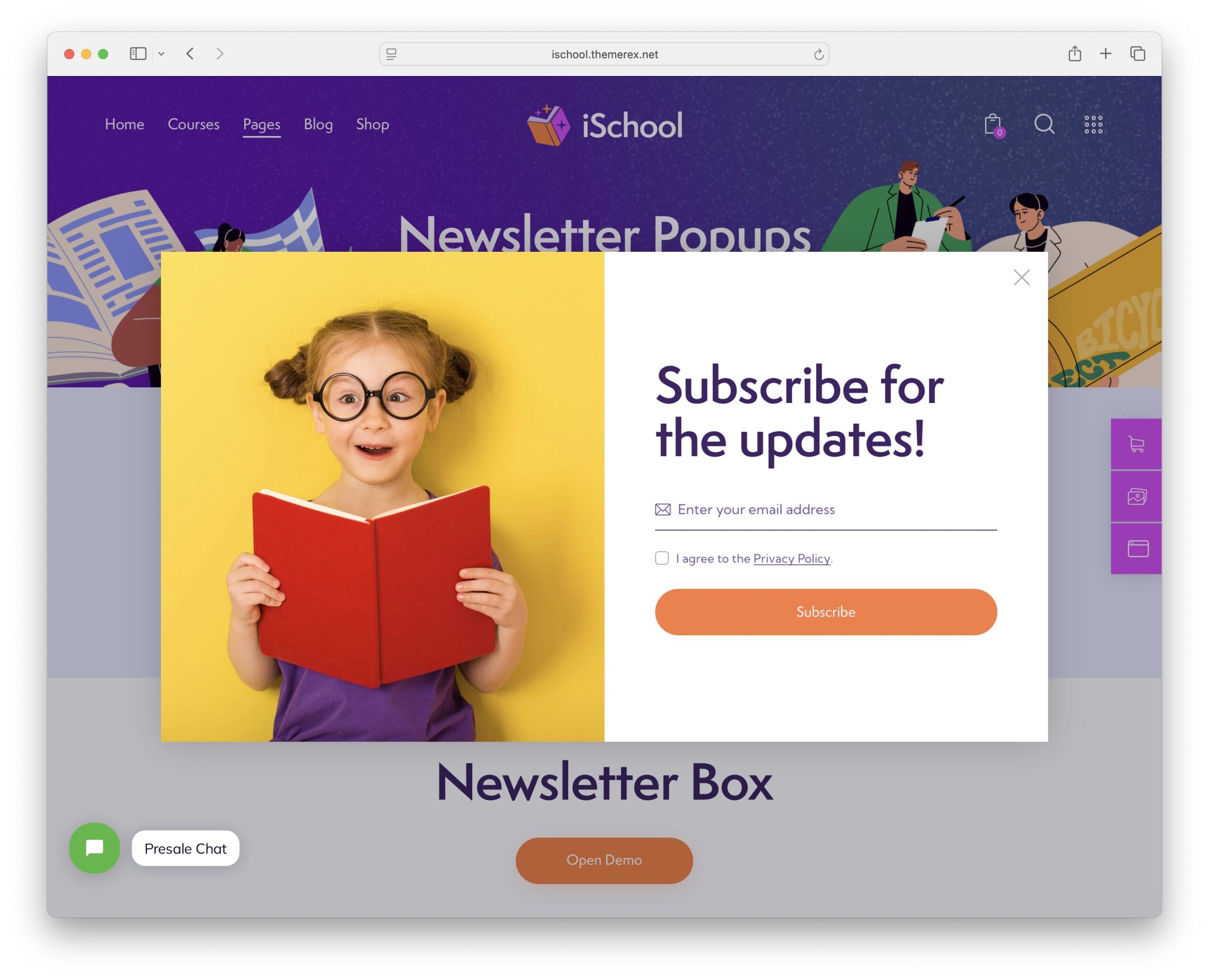 ischool wordpress theme custom widgets