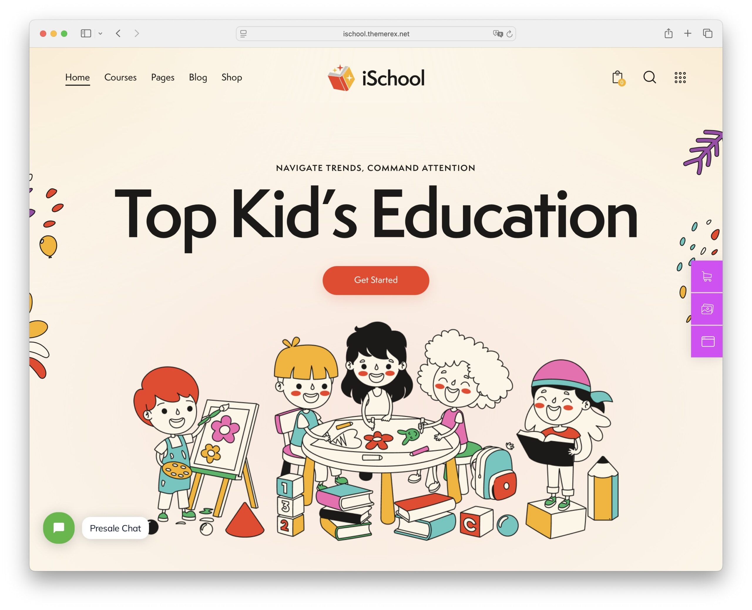 ischool wordpress theme for education websites and online courses
