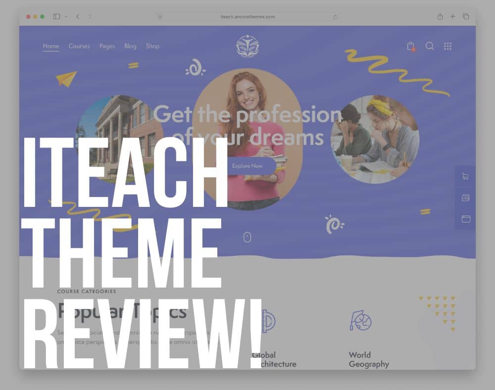iteach wordpress theme review