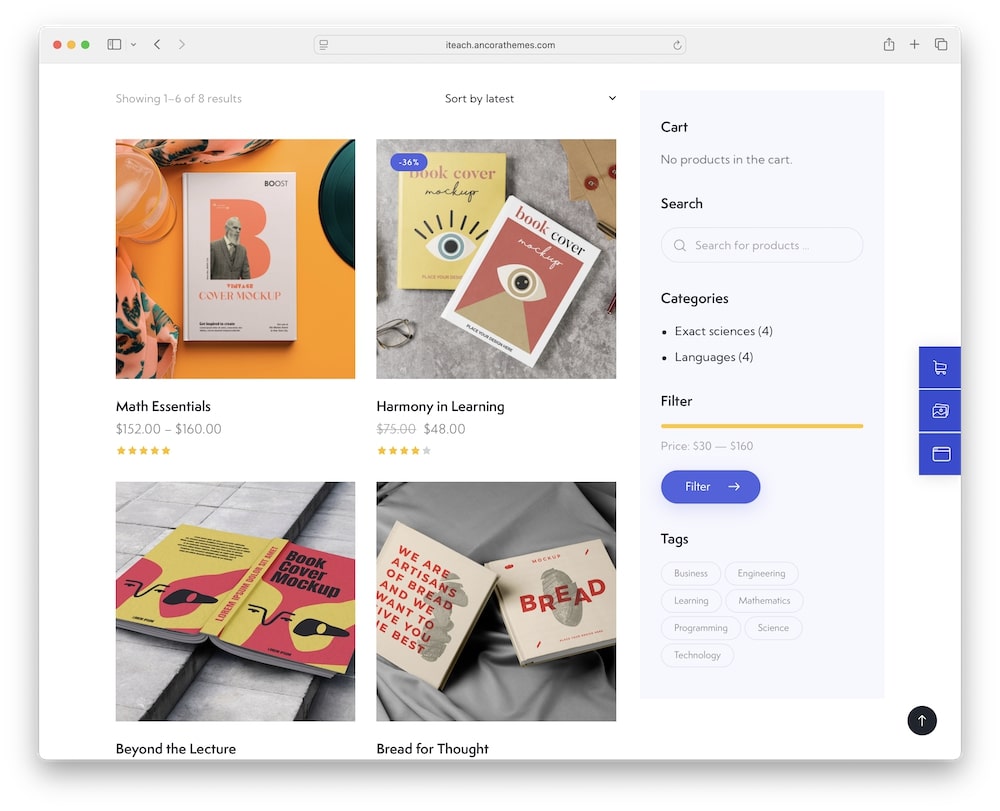 iteach wordpress theme built in woocommerce