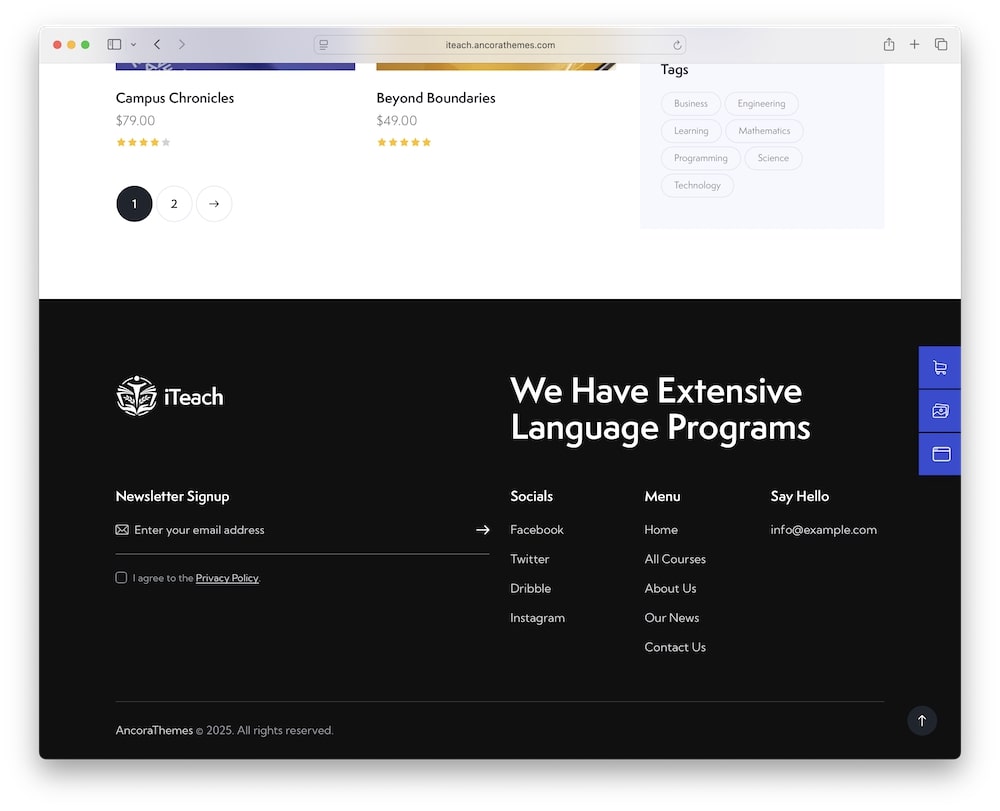 iteach wordpress theme flexible design system