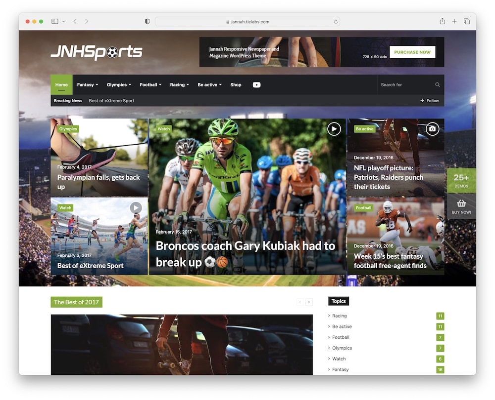 jannah fitness news wordpress theme