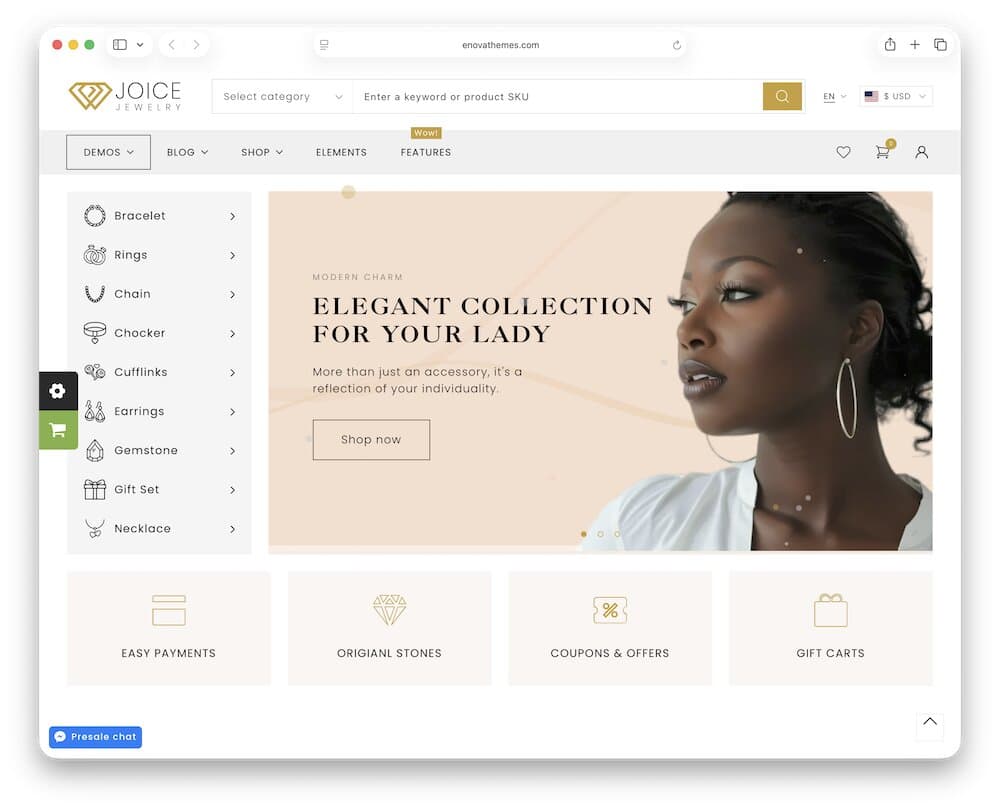joice watch store wordpress theme
