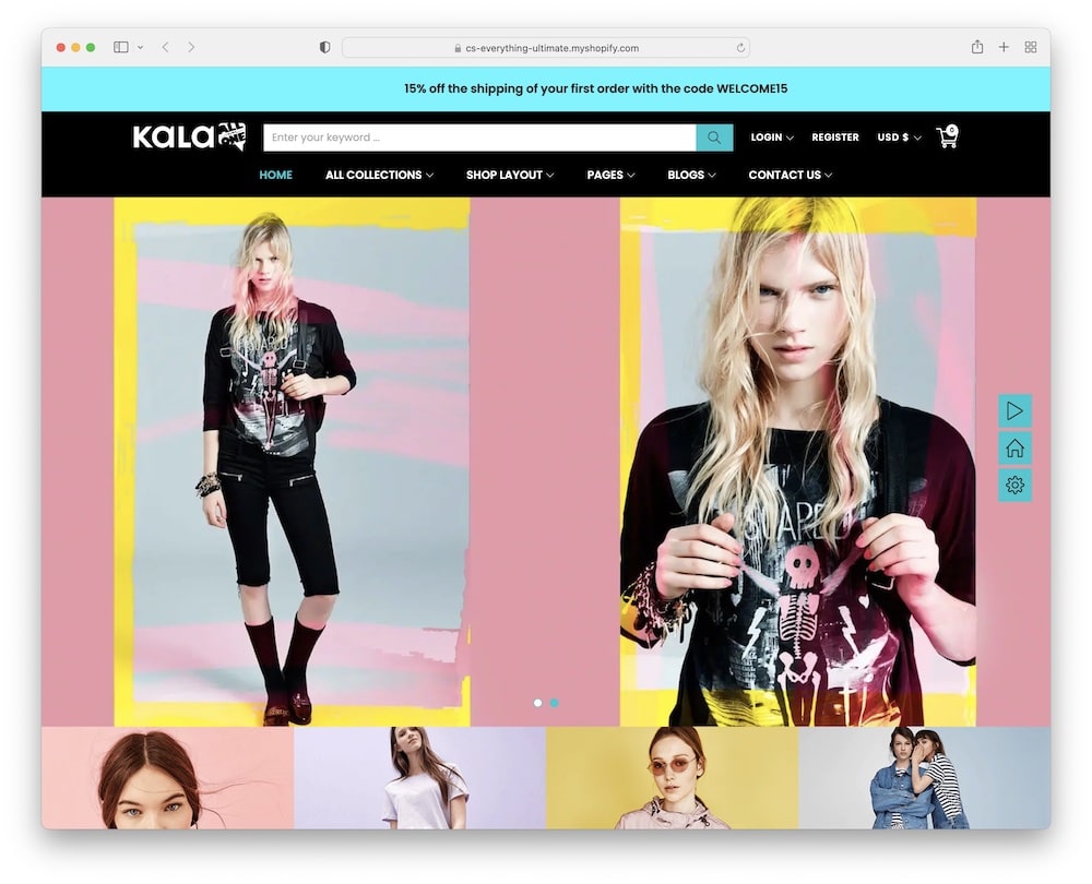 kala shopify theme for clothing