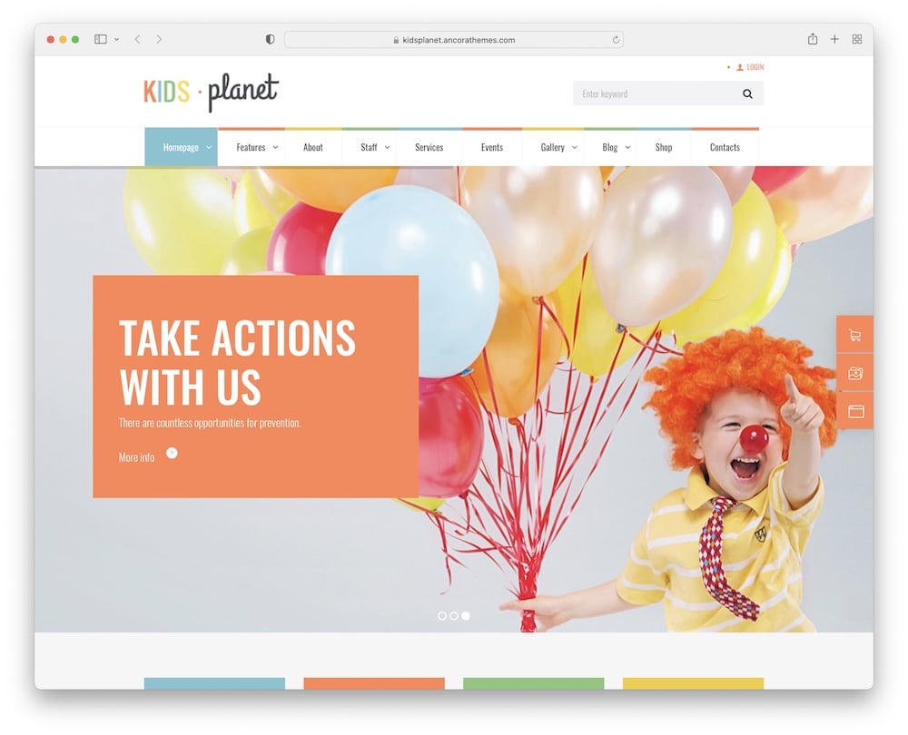 kids planet wordpress kindergarten playgroup theme