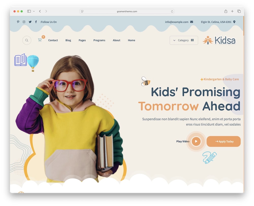 kidsa wordpress theme rtl demo