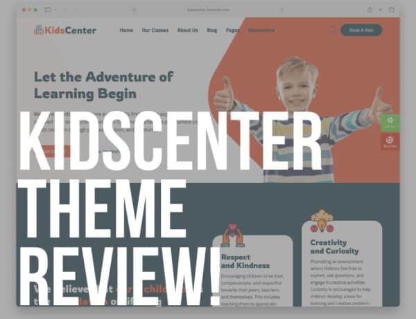kidscenter wordpress theme review