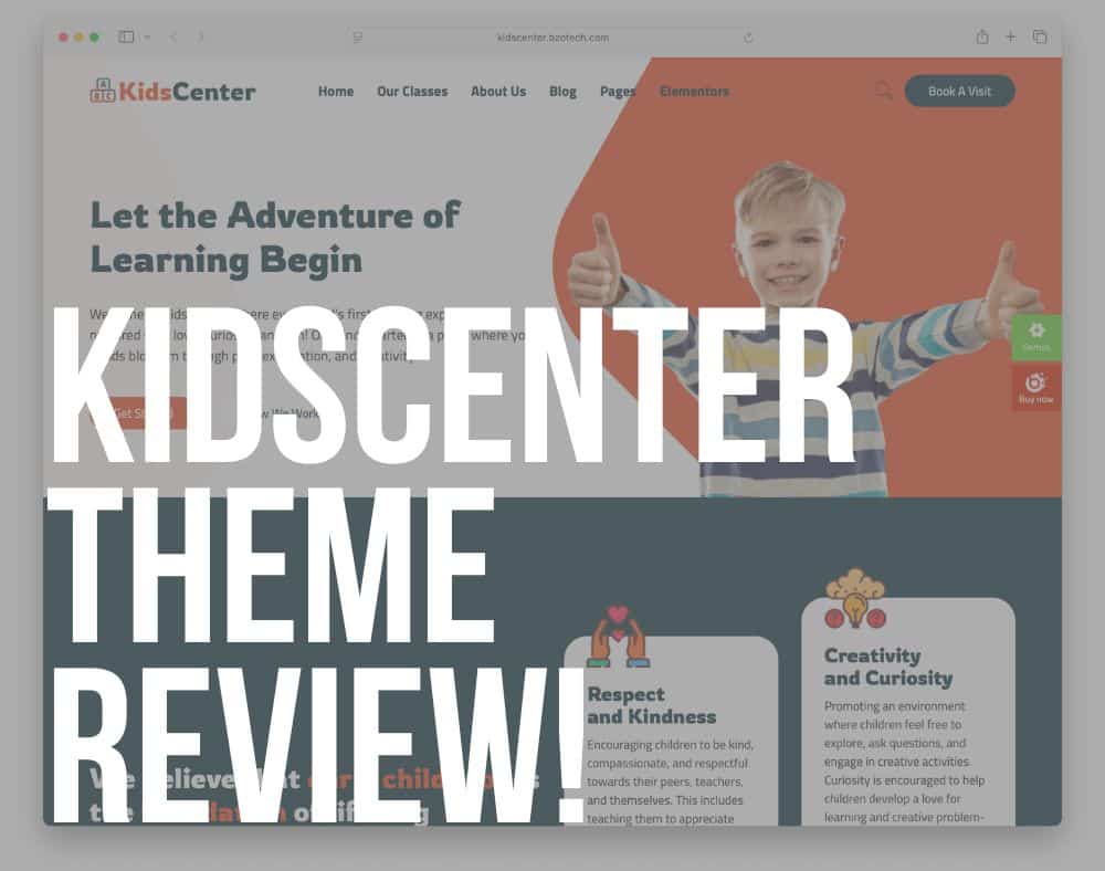 kidscenter wordpress theme review