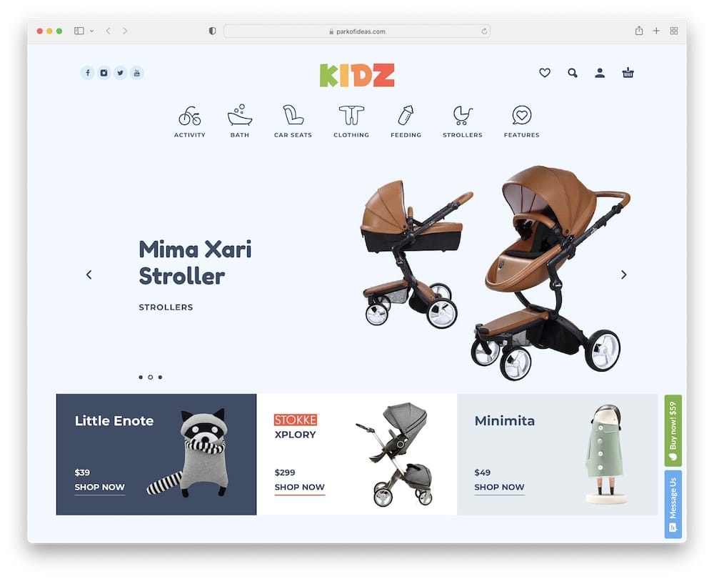 kidz wordpress baby products theme