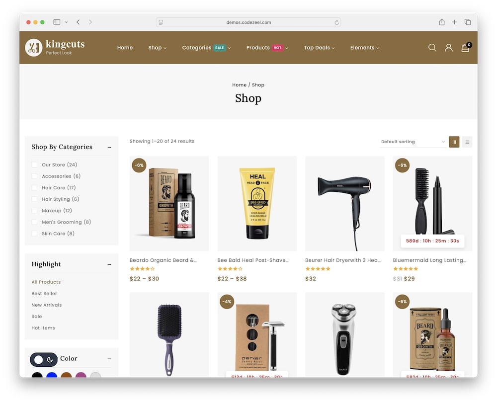 kingcuts wordpress theme woocommerce integration