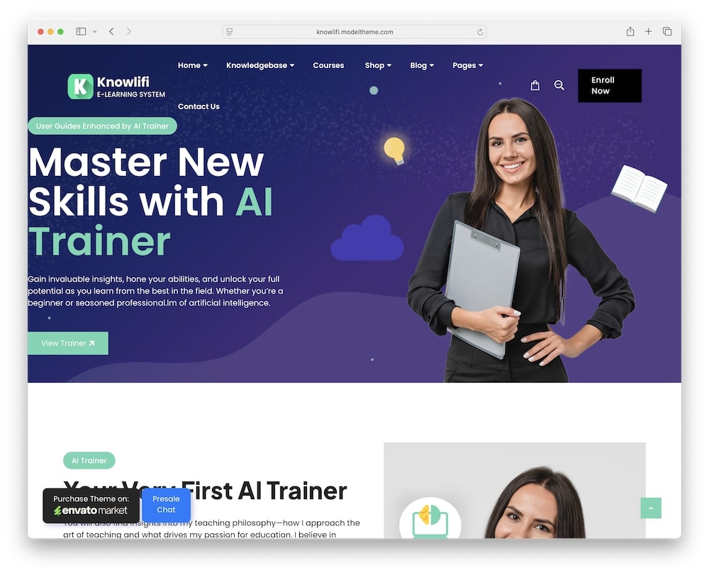 knowlifi wordpress theme test