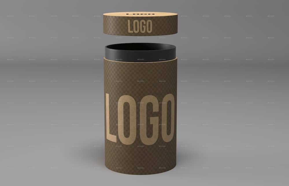 kraft cylinder mockup