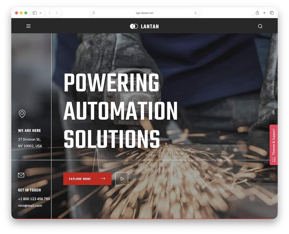 lantan welding wordpress theme