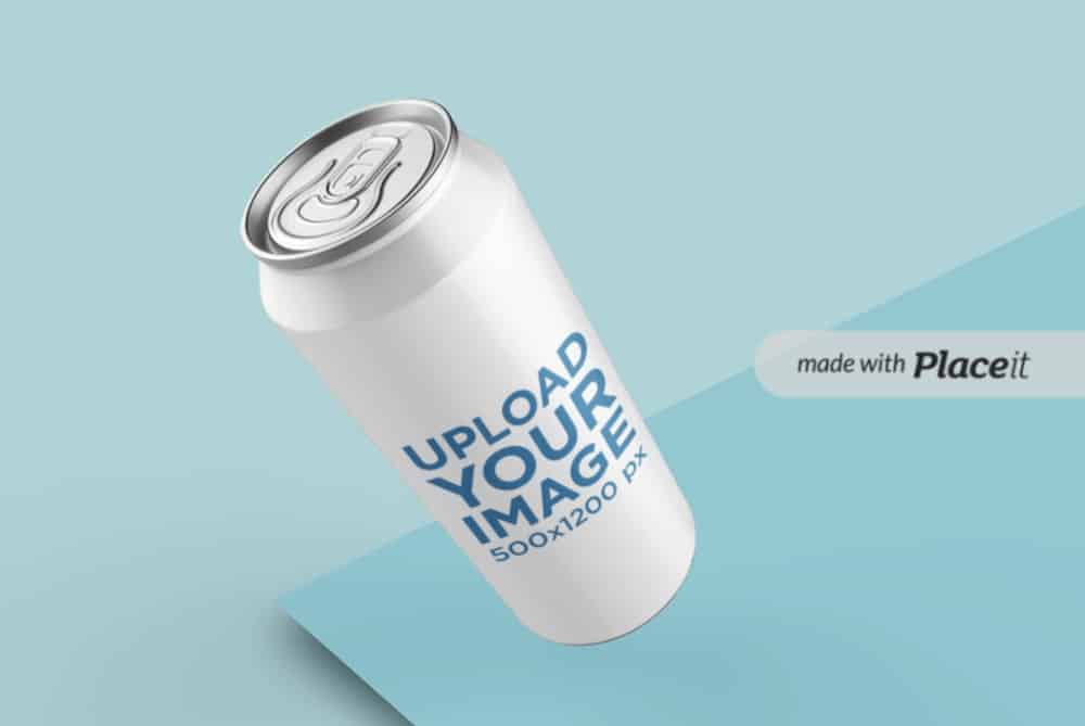 large can mockup with a bicolor backdrop