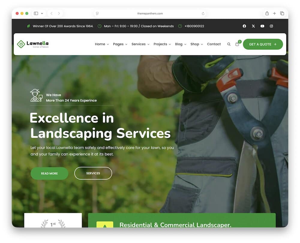 lawnella stump grinding wordpress theme