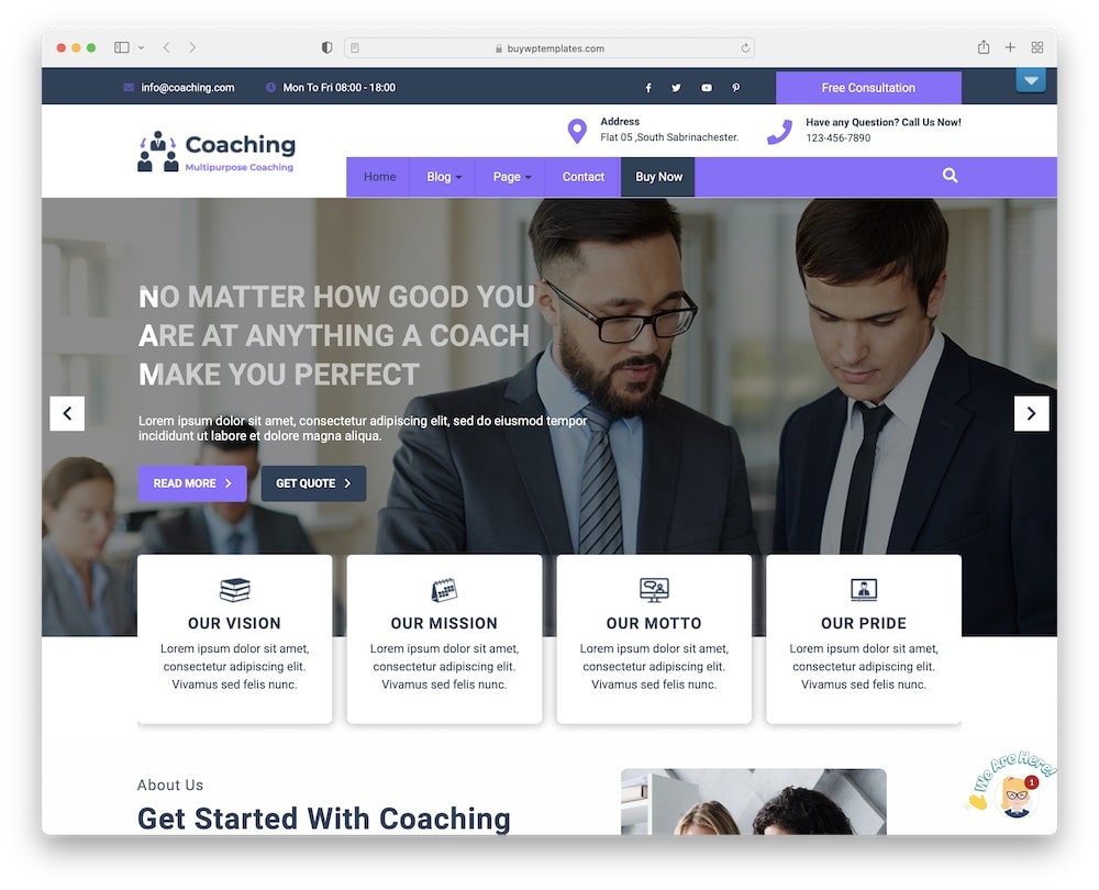 learnpress free wordpress coaching theme