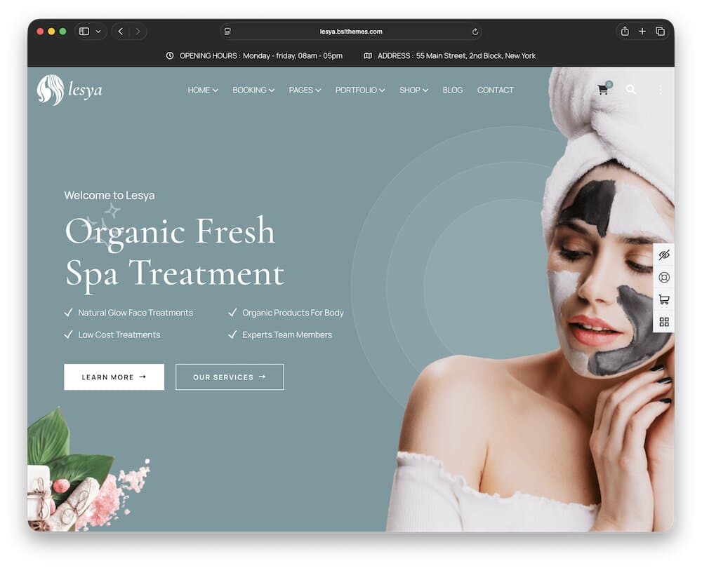 lesya massage salon wordpress theme