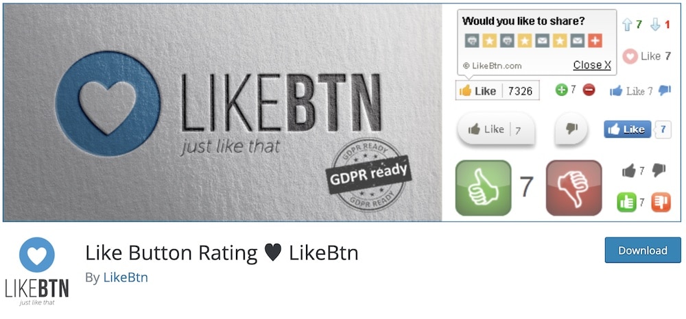 likebtn wordpress voting plugin