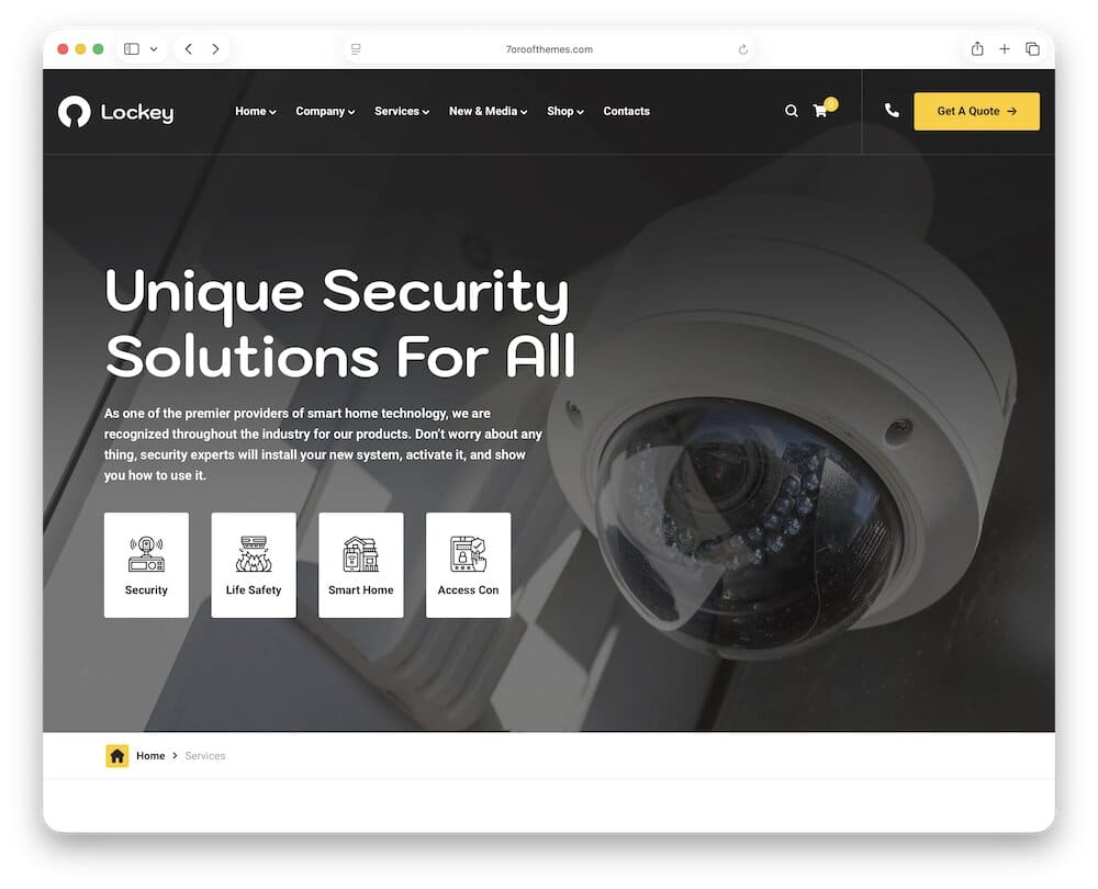 lockey cctv wordpress theme