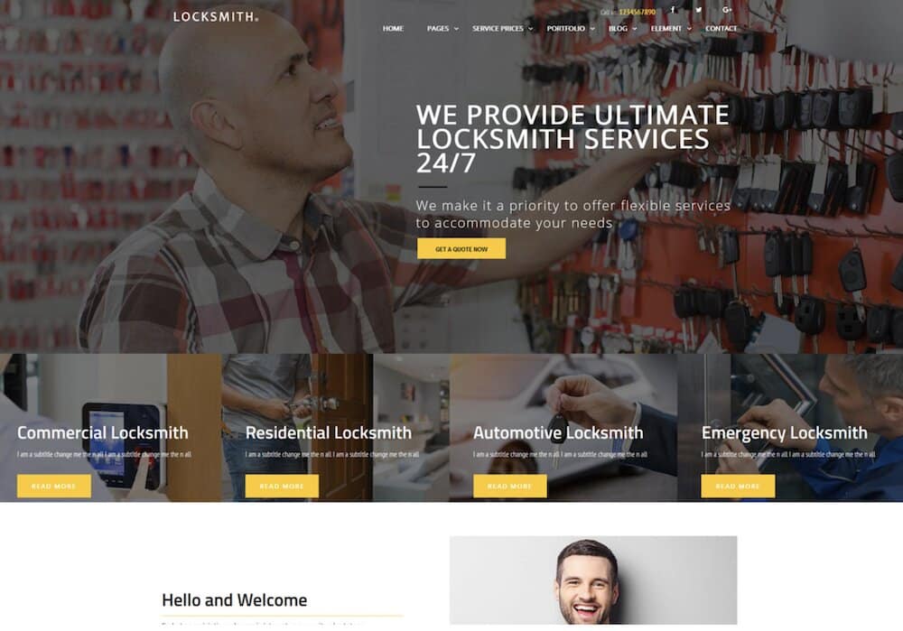 locksmith responsive wordpress theme