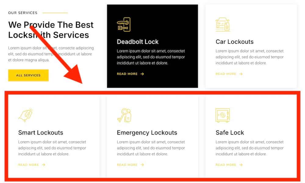 locksmith service pages