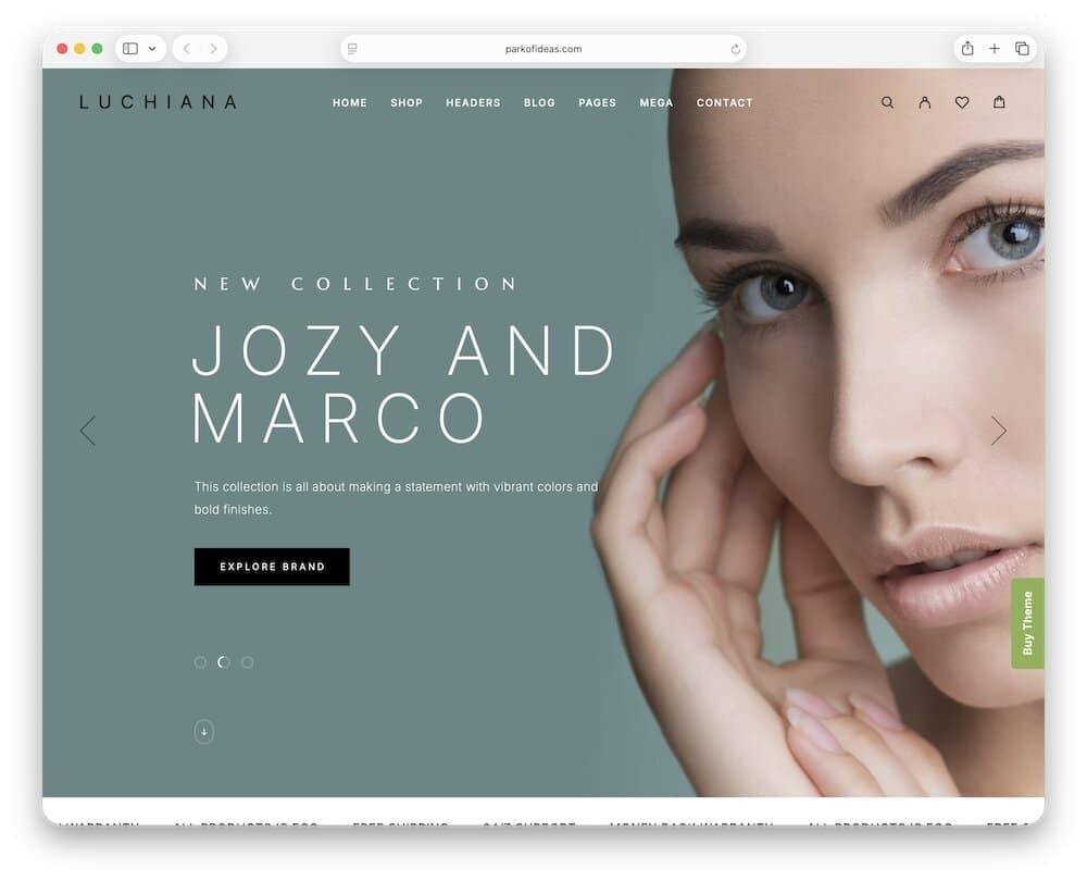 luchiana perfume store wordpress theme
