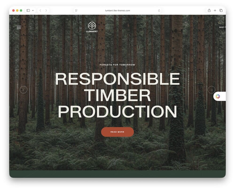 lumbert forestry wordpress theme