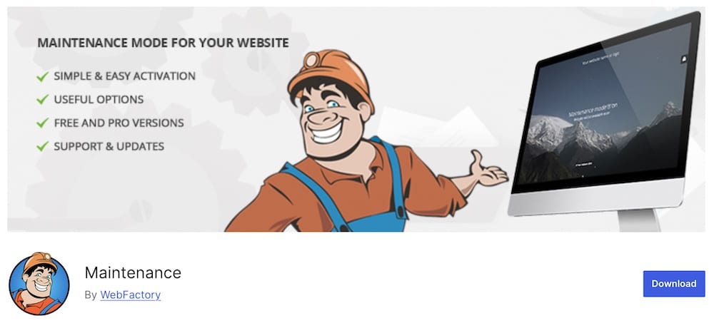 maintenance wordpress plugin