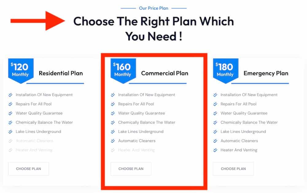 make pool service plans easy to compare