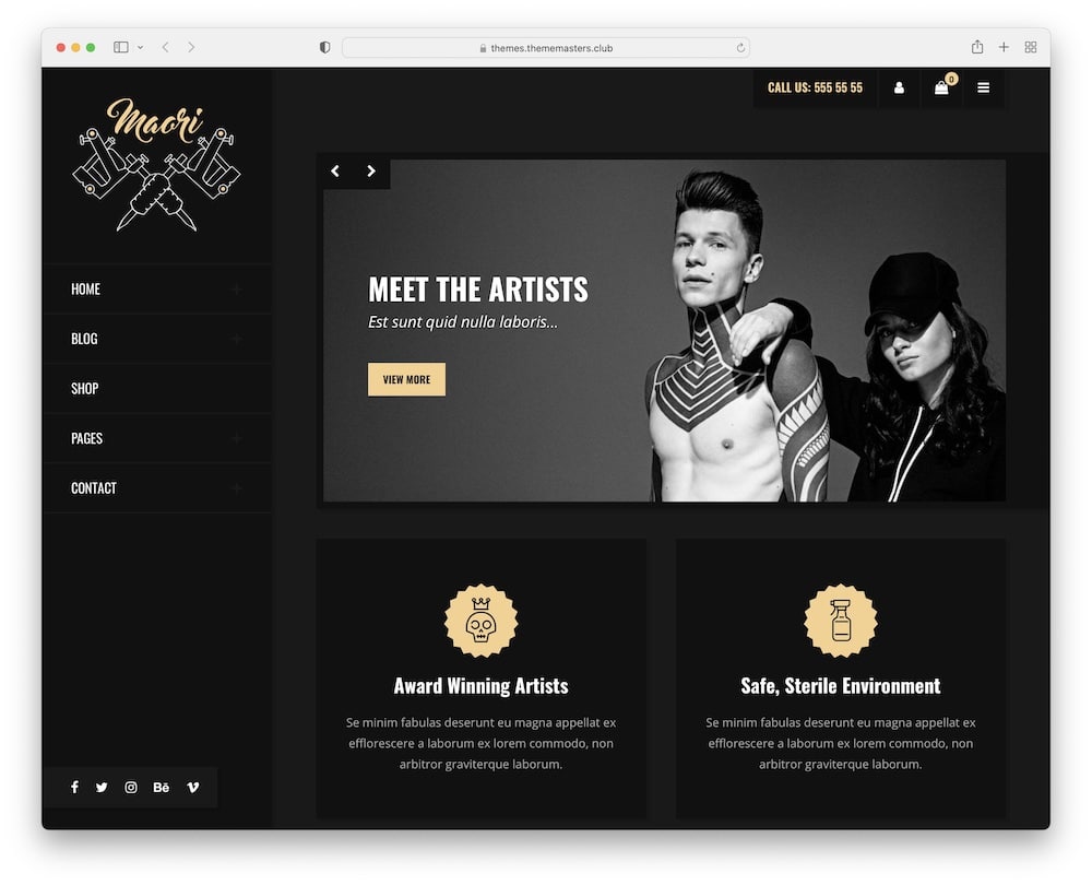 maori tattoo wordpress theme